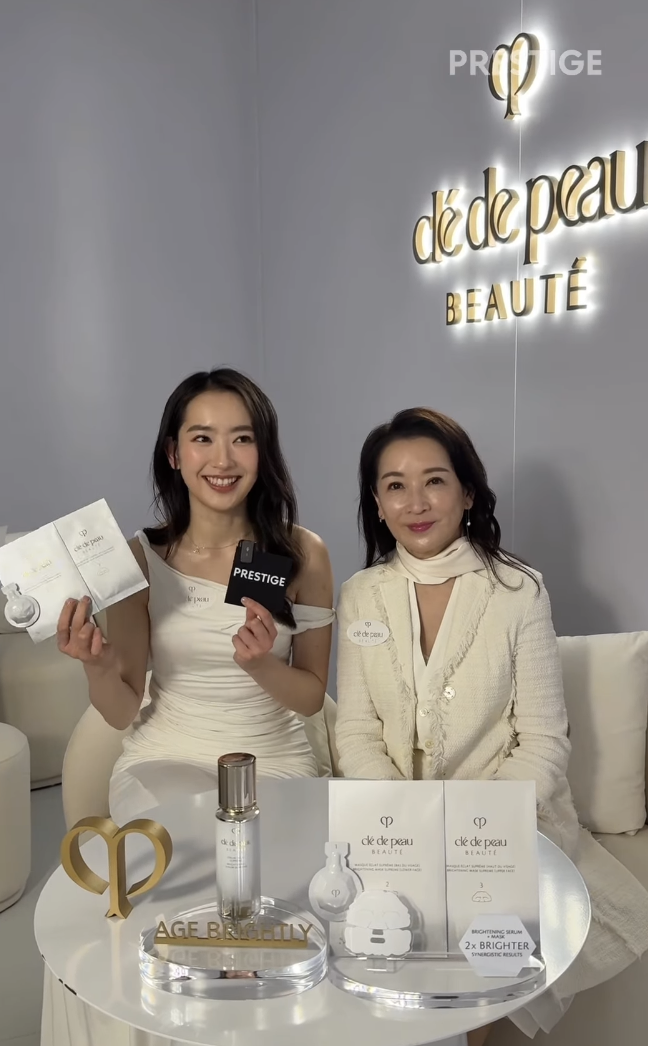 Ashley Lin and mother Mimi Kung at the Cle de Peau Beaute Brightening Beyond Future event.