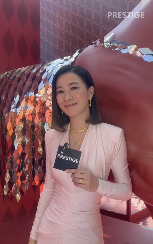 Charmaine Sheh at Chow Sang Sang's All Things Glorious Lunar New Year exhibition.